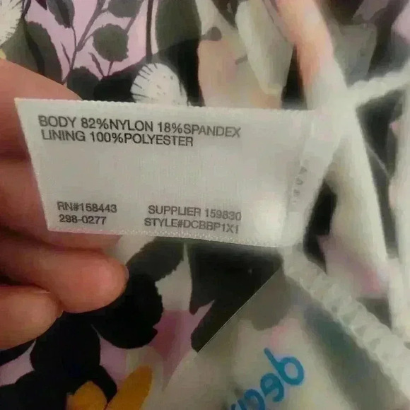 Decree Womens Bikini Swim Bottom Plus Size 1X High-Waist Multicolor Floral NWT - Picture 7 of 7